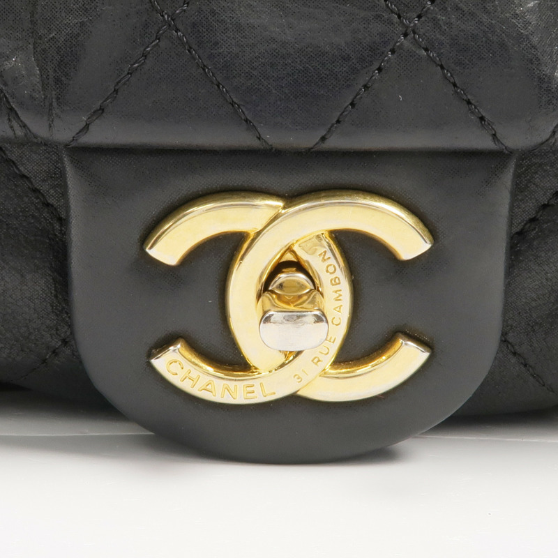 CHANEL 牛皮皮革Chain Shoulder Bag金扣鏈帶肩背袋-10