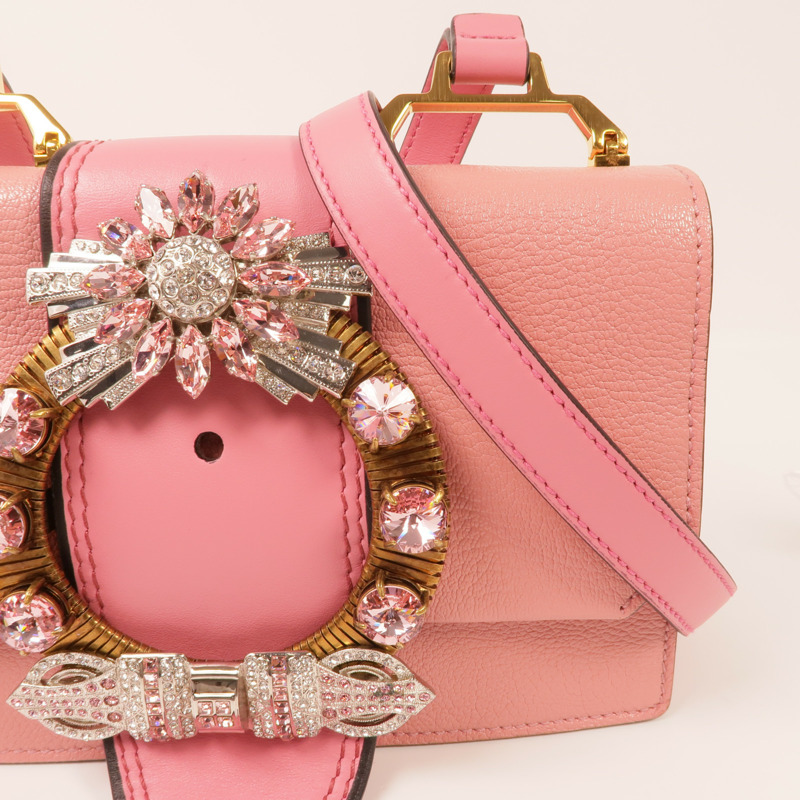 Miu Miu 山羊皮皮革Shoulder Bag金扣肩背袋-21