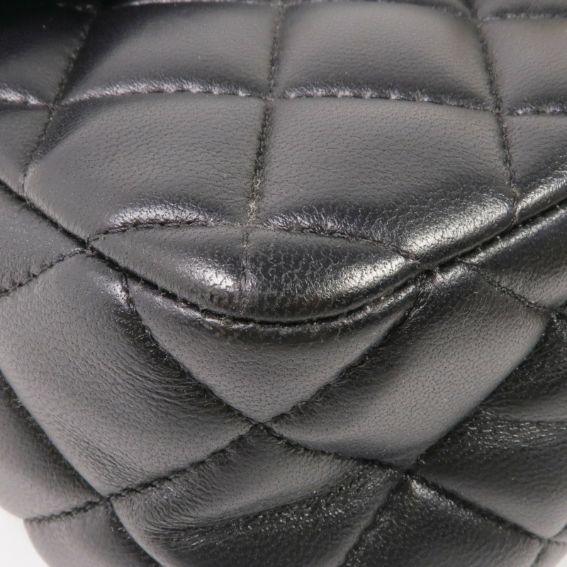 CHANEL 羊皮皮革Chain Shoulder Bag金扣鏈帶肩背袋-6