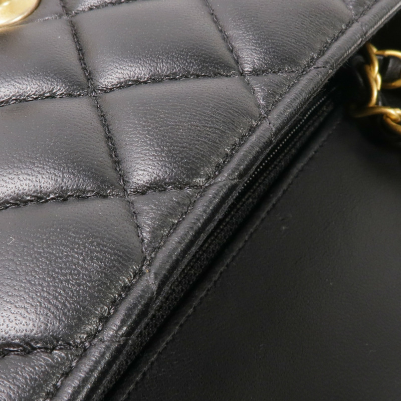 CHANEL 羊皮皮革Chain Shoulder Bag金扣鏈帶肩背袋-15