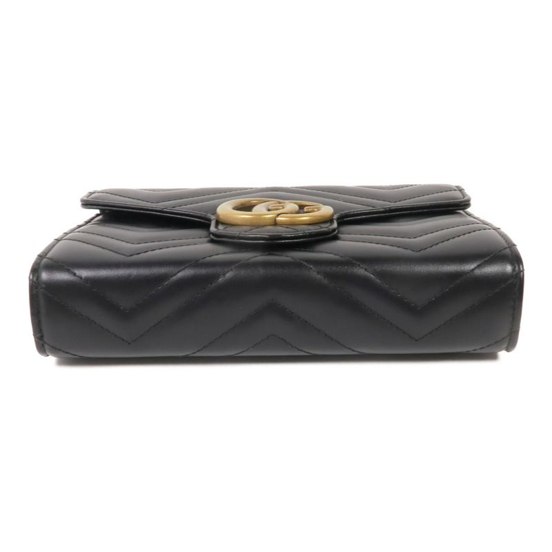 GUCCI 牛皮皮革GG Marmont Chain Wallet金扣鏈帶肩背袋-3
