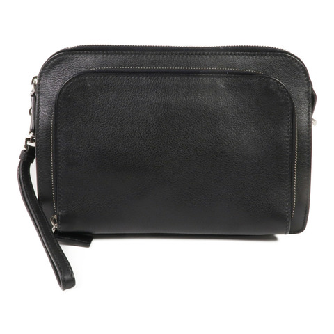 PRADA 牛皮皮革Clutch Bag銀扣手拿包