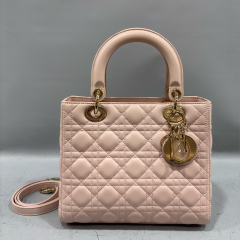 Dior CD LADY CAL 44550 5X5 5格 黛妃包 金釦 斜背包 兩用包