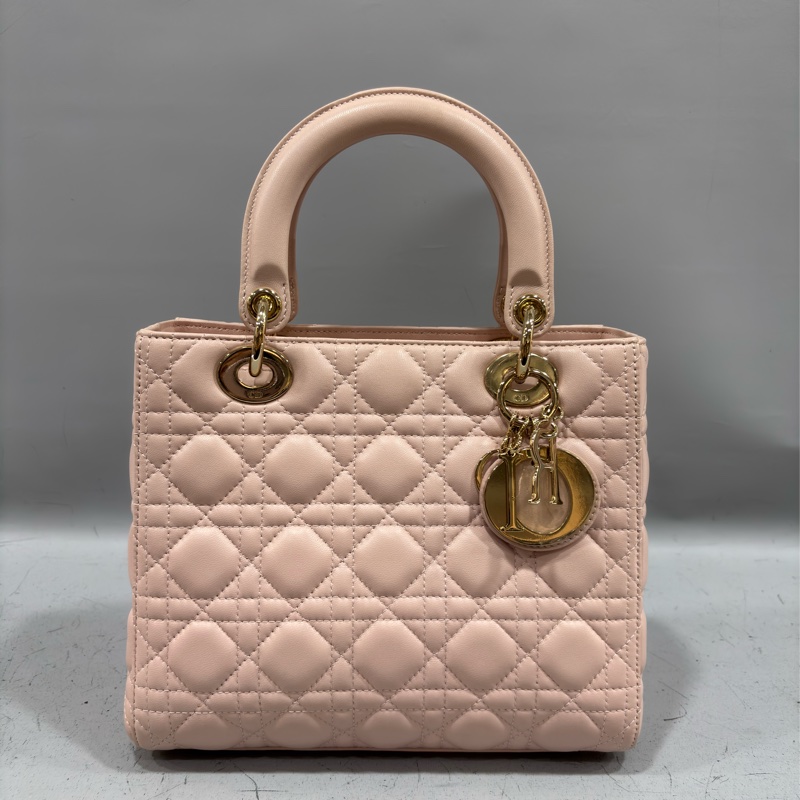 Dior CD LADY CAL 44550 5X5 5格 黛妃包 金釦 斜背包 兩用包-1