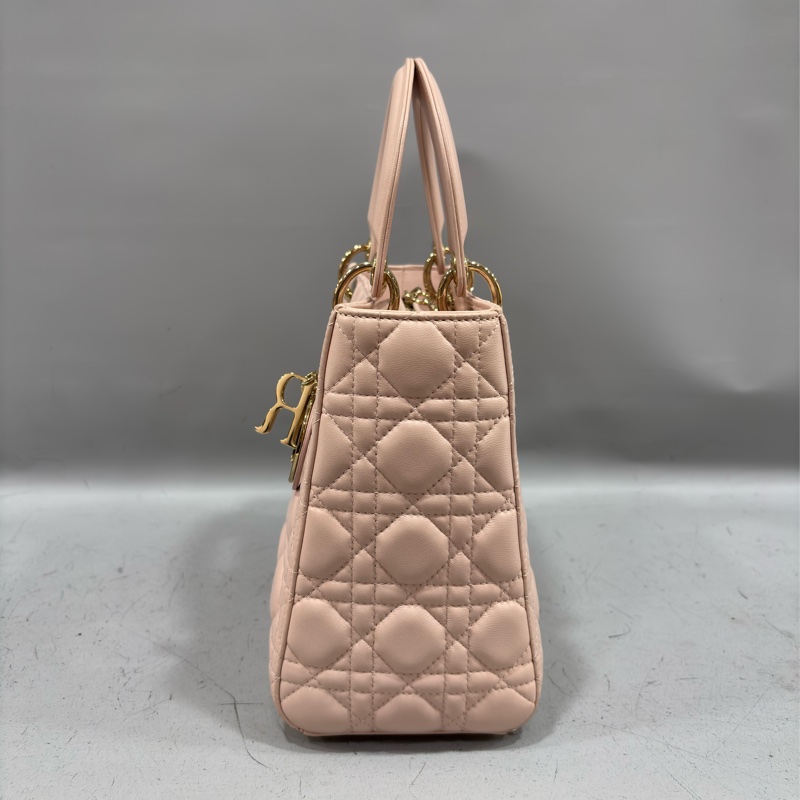 Dior CD LADY CAL 44550 5X5 5格 黛妃包 金釦 斜背包 兩用包-4