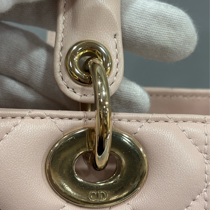 Dior CD LADY CAL 44550 5X5 5格 黛妃包 金釦 斜背包 兩用包-15