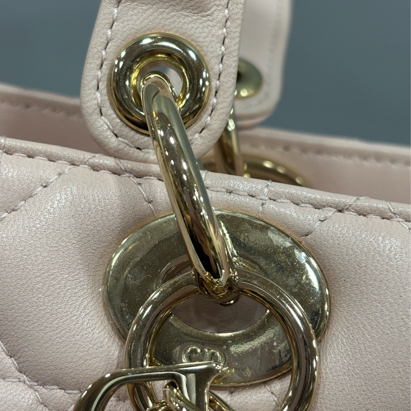 Dior CD LADY CAL 44550 5X5 5格 黛妃包 金釦 斜背包 兩用包-16