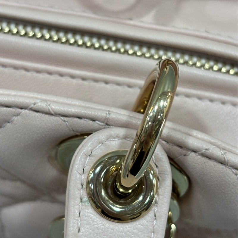 Dior CD LADY CAL 44550 5X5 5格 黛妃包 金釦 斜背包 兩用包-18