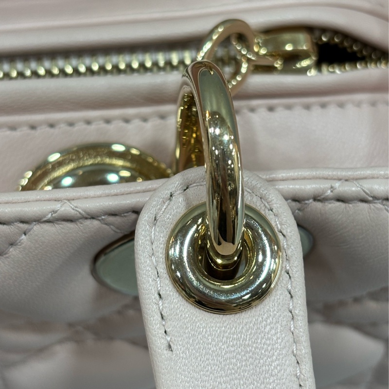 Dior CD LADY CAL 44550 5X5 5格 黛妃包 金釦 斜背包 兩用包-22