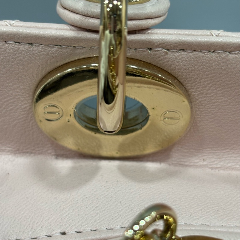 Dior CD LADY CAL 44550 5X5 5格 黛妃包 金釦 斜背包 兩用包-27