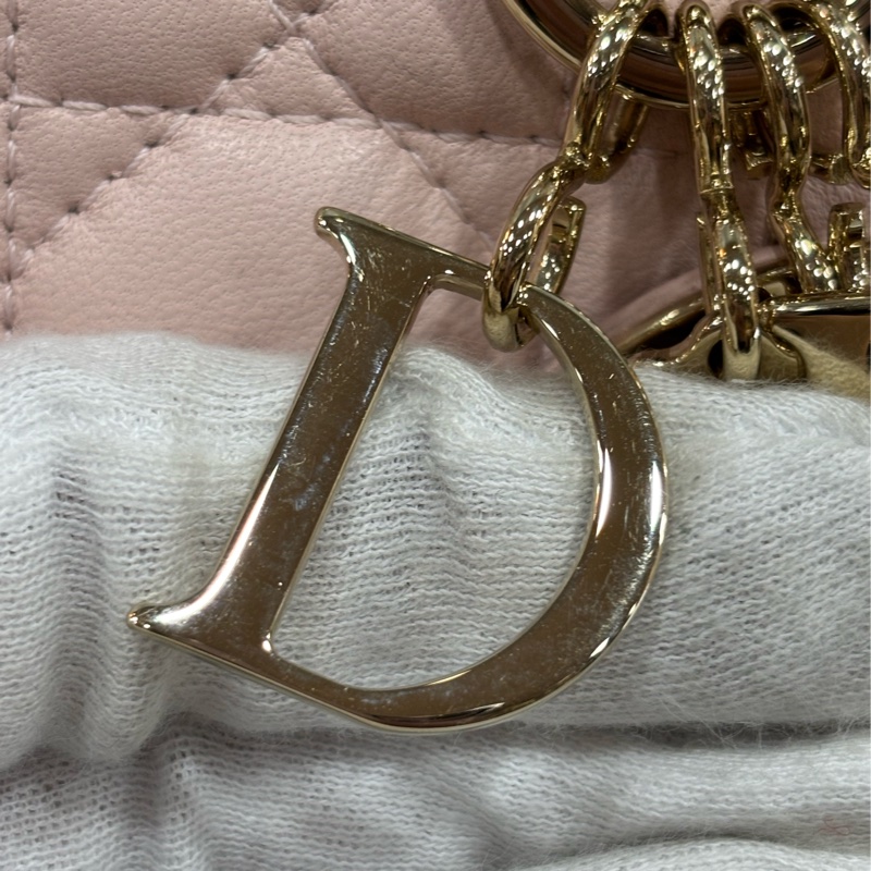 Dior CD LADY CAL 44550 5X5 5格 黛妃包 金釦 斜背包 兩用包-30