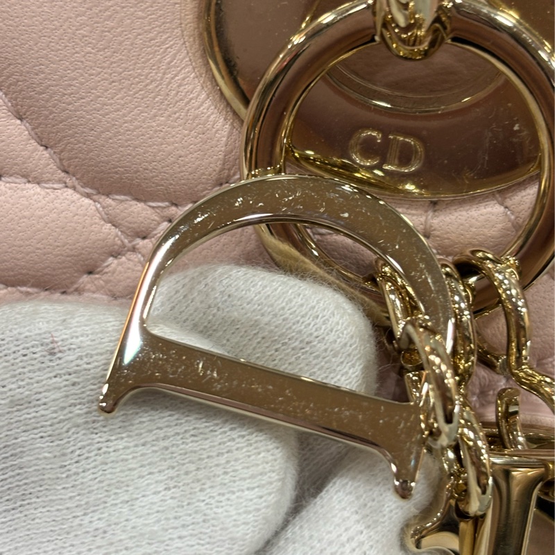 Dior CD LADY CAL 44550 5X5 5格 黛妃包 金釦 斜背包 兩用包-31