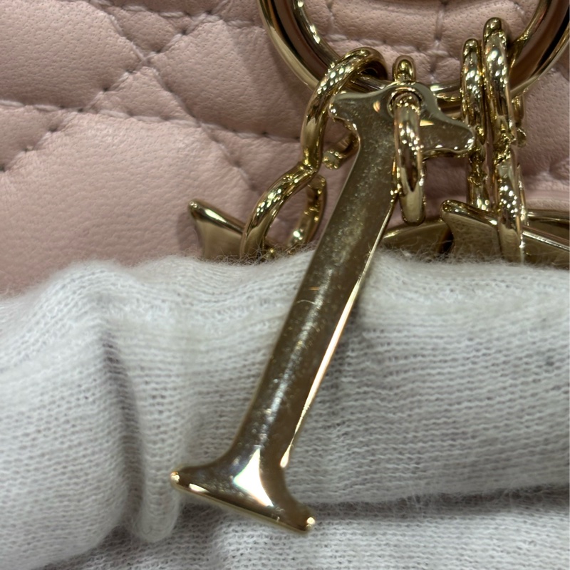 Dior CD LADY CAL 44550 5X5 5格 黛妃包 金釦 斜背包 兩用包-33