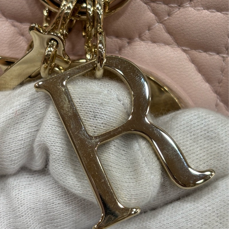 Dior CD LADY CAL 44550 5X5 5格 黛妃包 金釦 斜背包 兩用包-34