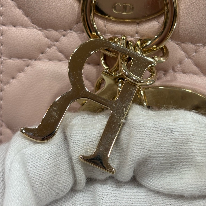 Dior CD LADY CAL 44550 5X5 5格 黛妃包 金釦 斜背包 兩用包-35