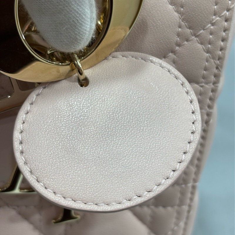 Dior CD LADY CAL 44550 5X5 5格 黛妃包 金釦 斜背包 兩用包-38