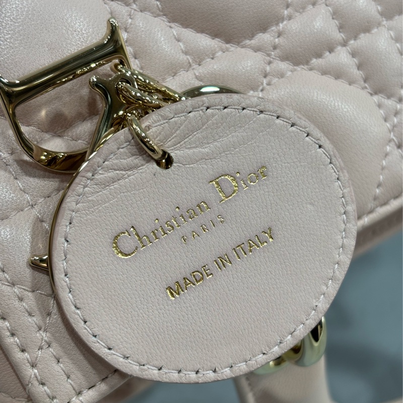 Dior CD LADY CAL 44550 5X5 5格 黛妃包 金釦 斜背包 兩用包-39