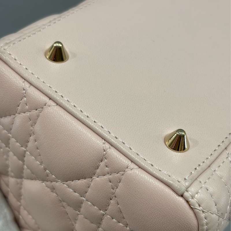 Dior CD LADY CAL 44550 5X5 5格 黛妃包 金釦 斜背包 兩用包-42