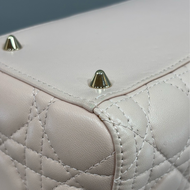 Dior CD LADY CAL 44550 5X5 5格 黛妃包 金釦 斜背包 兩用包-43