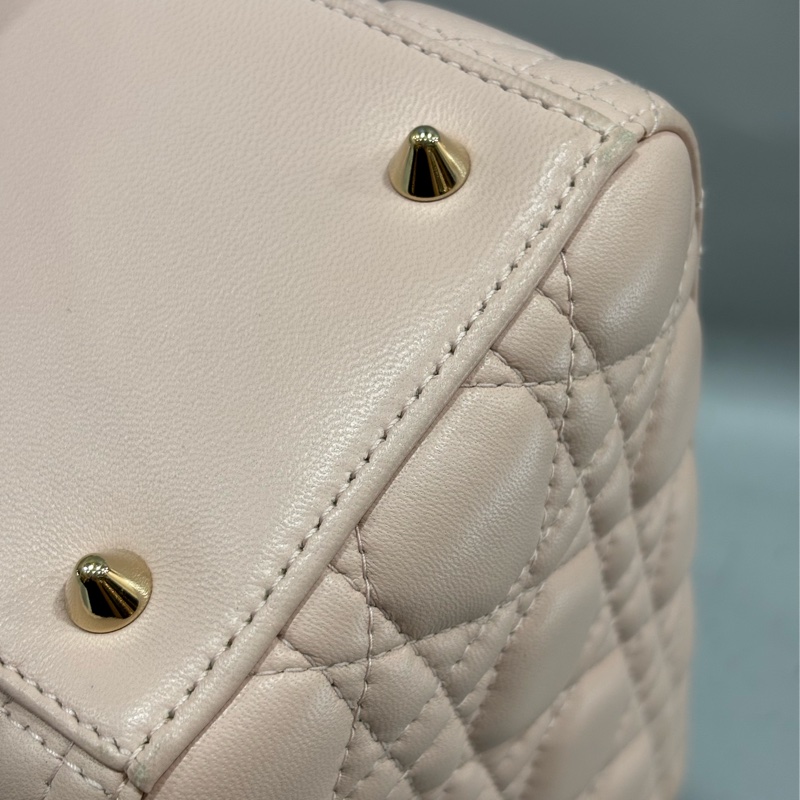 Dior CD LADY CAL 44550 5X5 5格 黛妃包 金釦 斜背包 兩用包-46