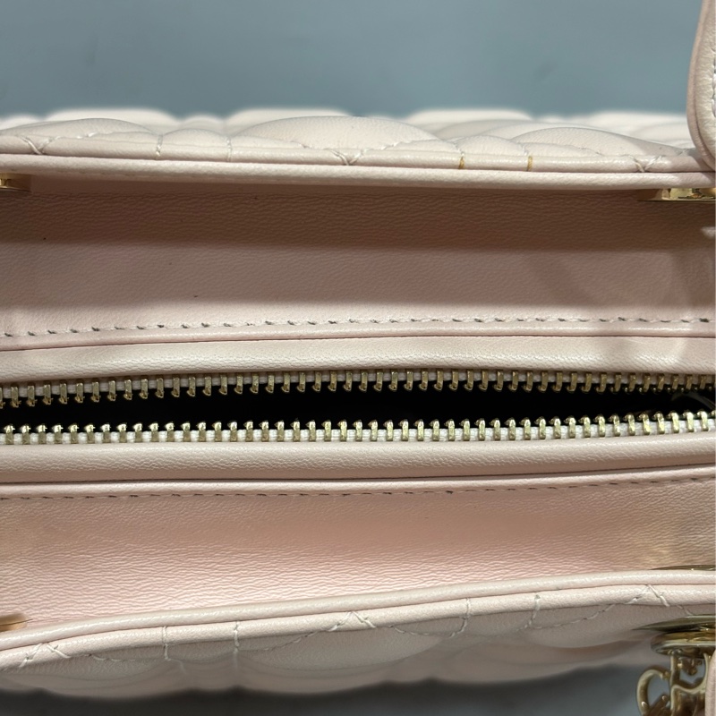 Dior CD LADY CAL 44550 5X5 5格 黛妃包 金釦 斜背包 兩用包-50