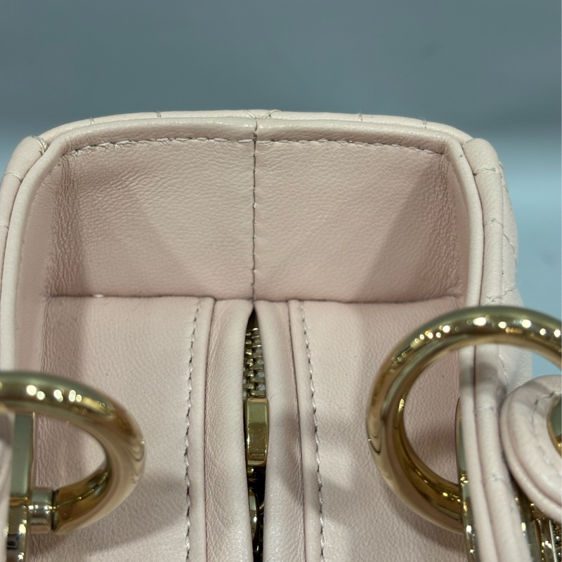 Dior CD LADY CAL 44550 5X5 5格 黛妃包 金釦 斜背包 兩用包-51