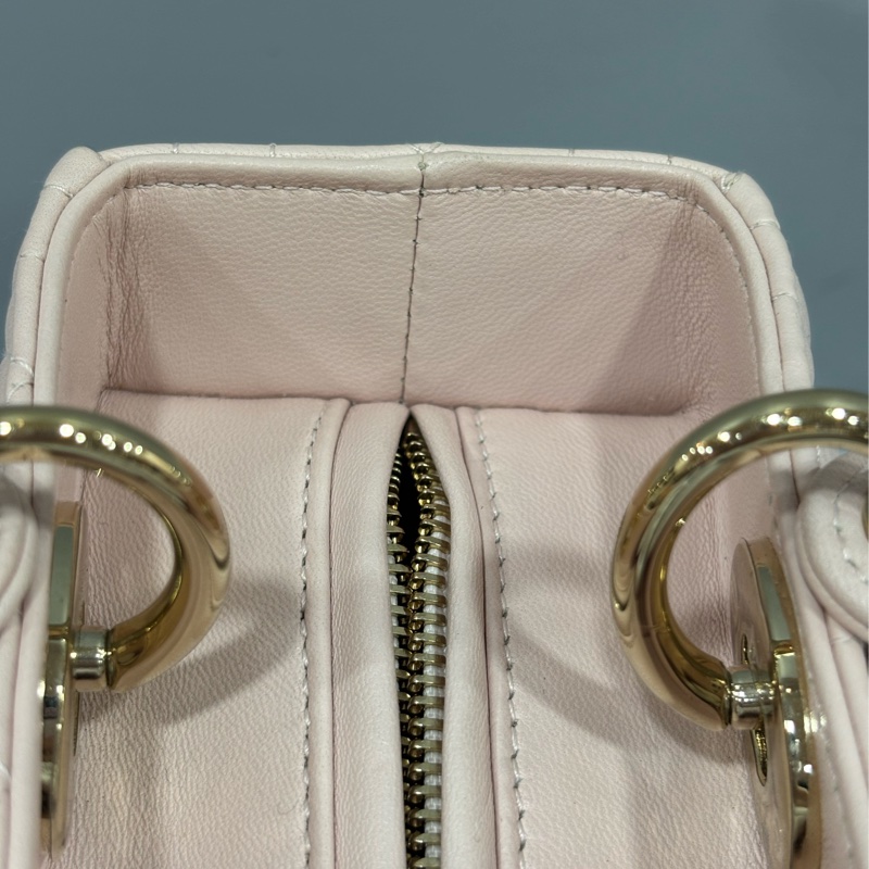 Dior CD LADY CAL 44550 5X5 5格 黛妃包 金釦 斜背包 兩用包-52