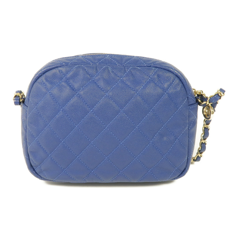 CHANEL 牛皮皮革Chain Shoulder Bag金扣鏈帶肩背袋-1