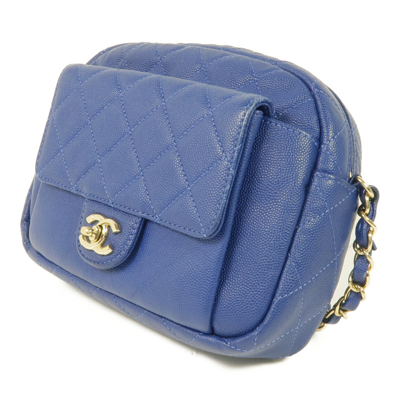 CHANEL 牛皮皮革Chain Shoulder Bag金扣鏈帶肩背袋-2