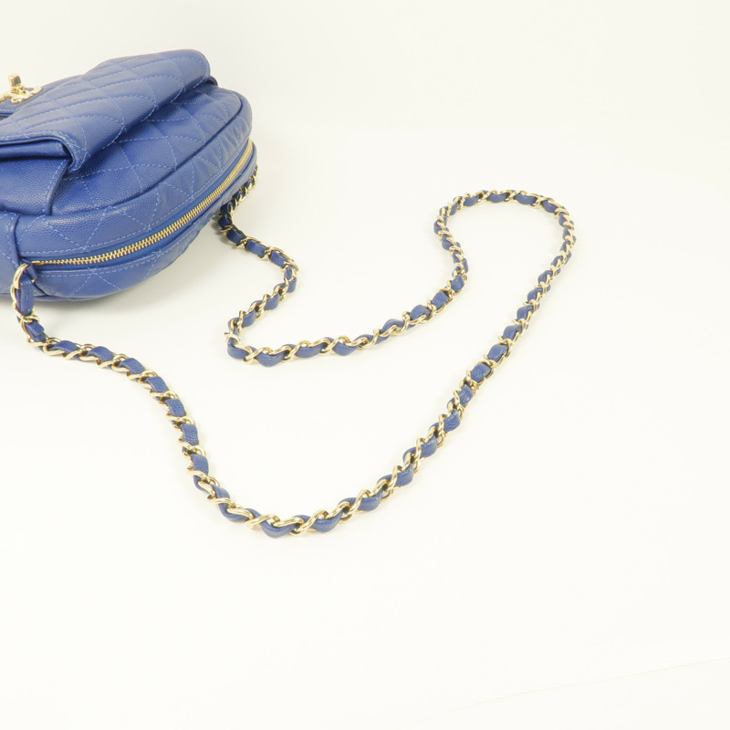 CHANEL 牛皮皮革Chain Shoulder Bag金扣鏈帶肩背袋-4