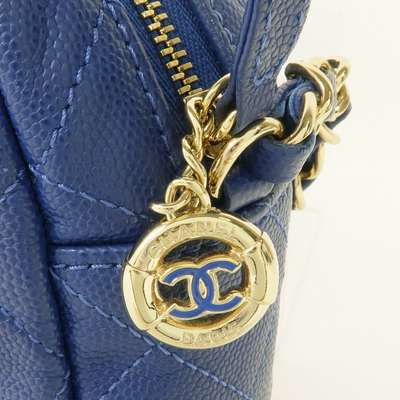 CHANEL 牛皮皮革Chain Shoulder Bag金扣鏈帶肩背袋-11