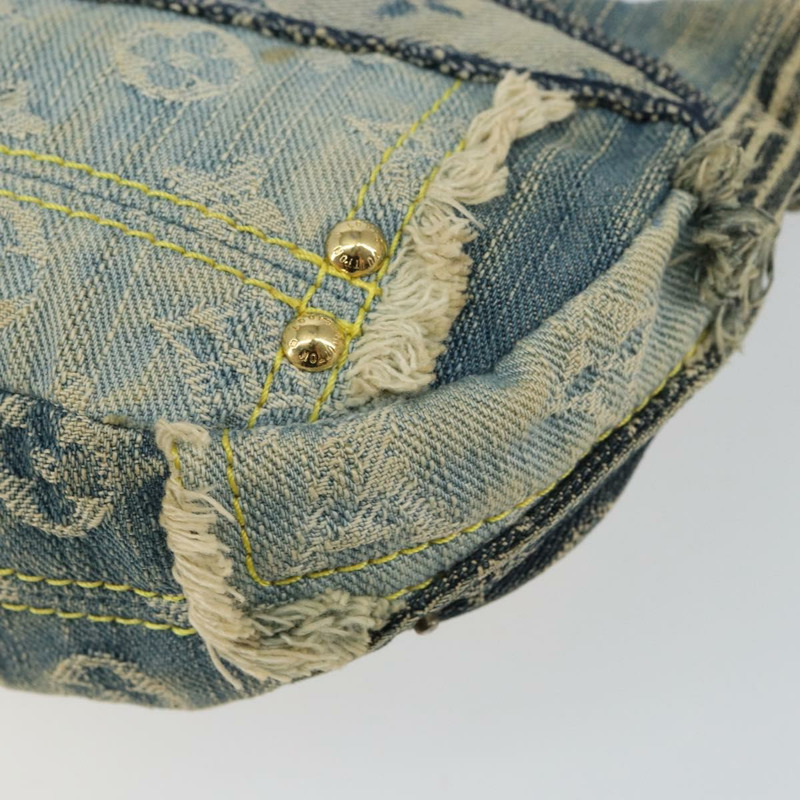 【日本直送】路易威登 Monogram Denim Pouch 肩背包 藍色 M95382 LV Auth ep11281-15