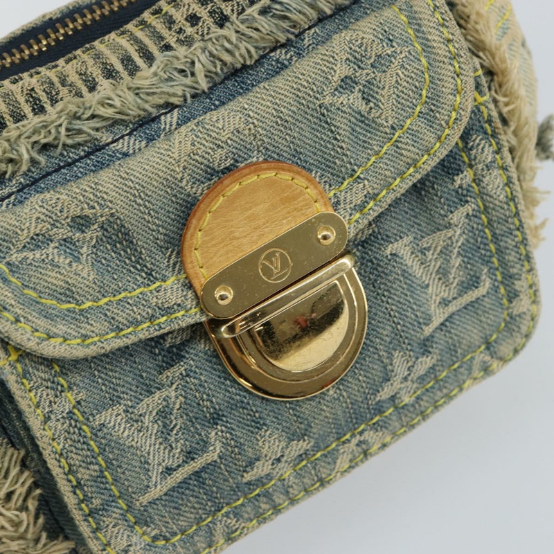 【日本直送】路易威登 Monogram Denim Pouch 肩背包 藍色 M95382 LV Auth ep11281-18