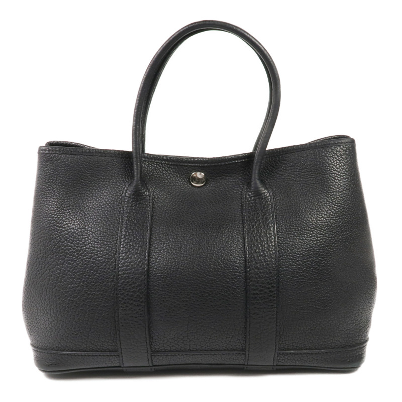 HERMES Togo皮革Garden Party TPM銀扣手挽袋-1