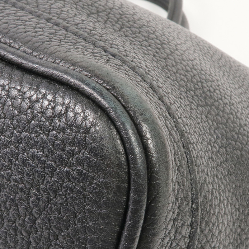 HERMES Togo皮革Garden Party TPM銀扣手挽袋-7