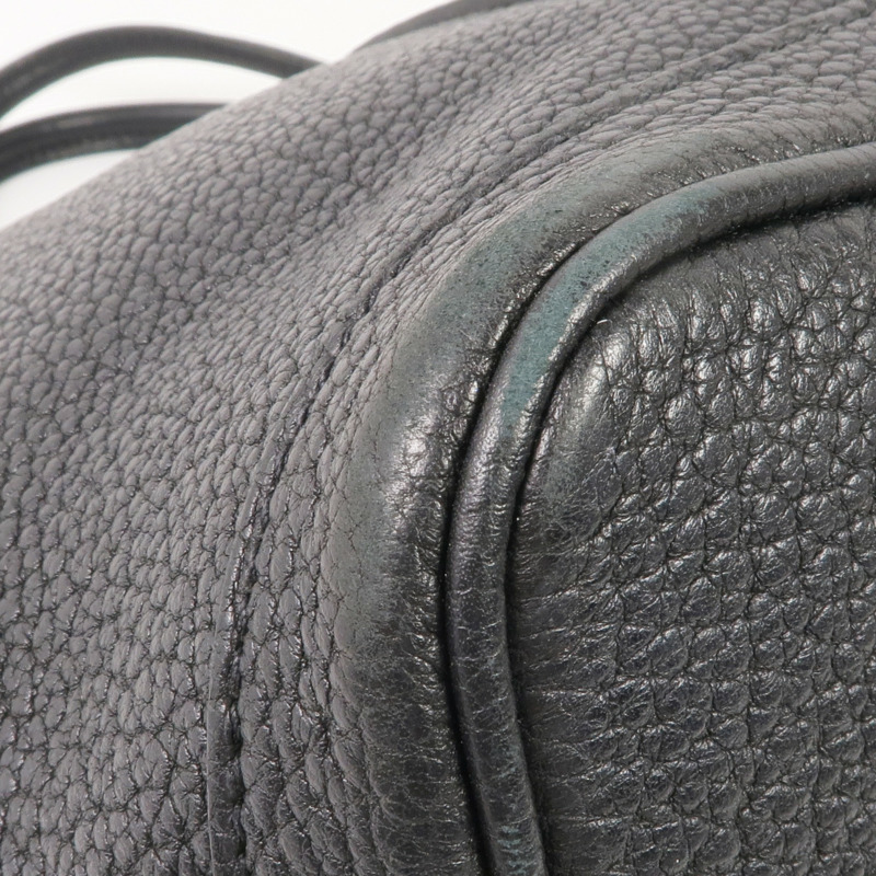 HERMES Togo皮革Garden Party TPM銀扣手挽袋-8