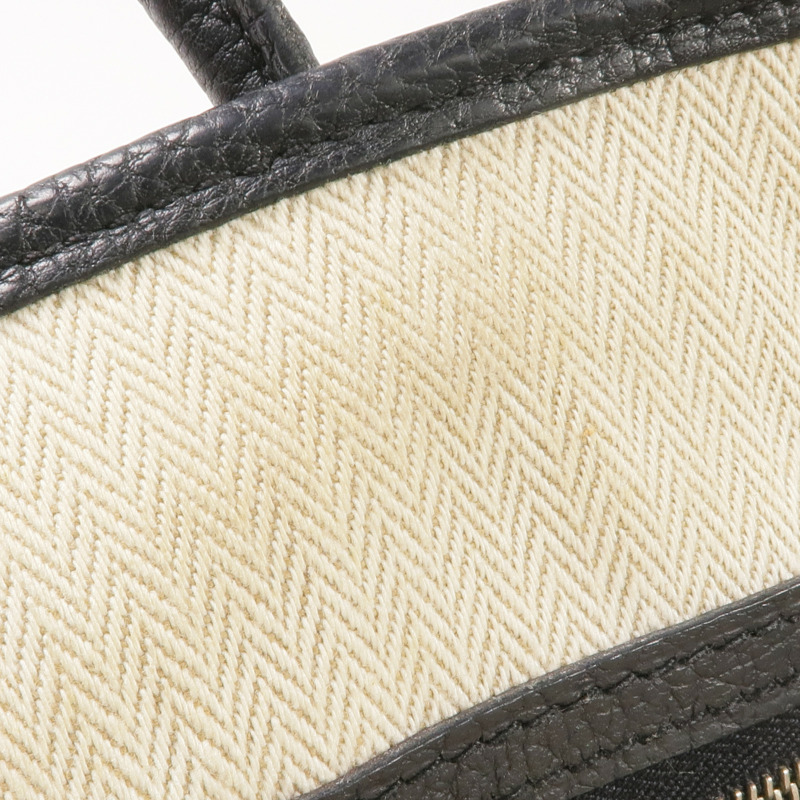 HERMES Togo皮革Garden Party TPM銀扣手挽袋-11