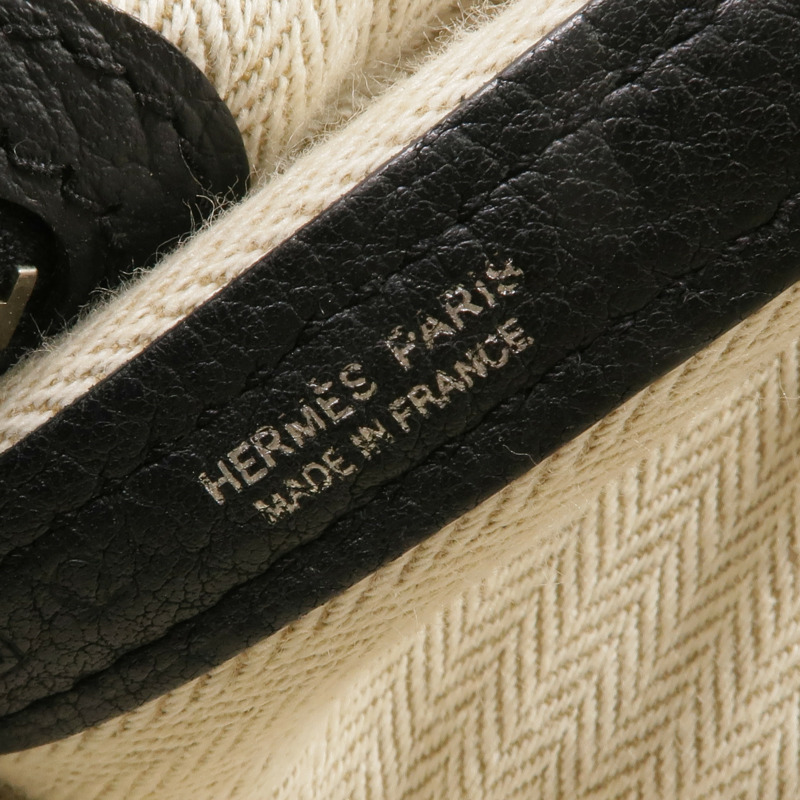 HERMES Togo皮革Garden Party TPM銀扣手挽袋-12