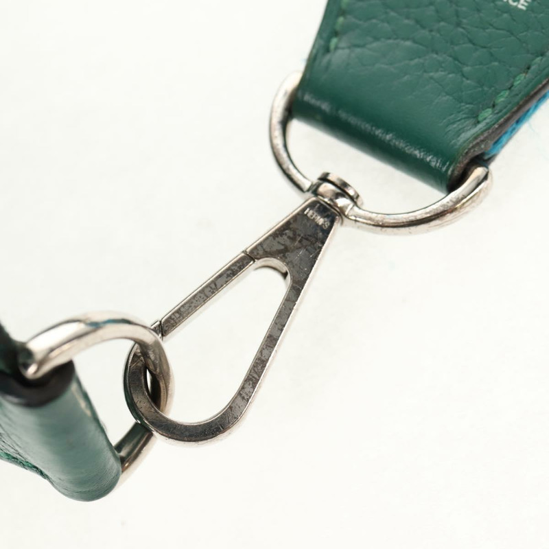 【日本直送】愛馬仕 Evelyn 3 GM 單背包,綠色皮革,正品 bs29763A-8