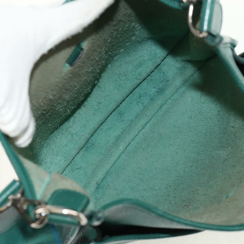 【日本直送】愛馬仕 Evelyn 3 GM 單背包,綠色皮革,正品 bs29763A-9