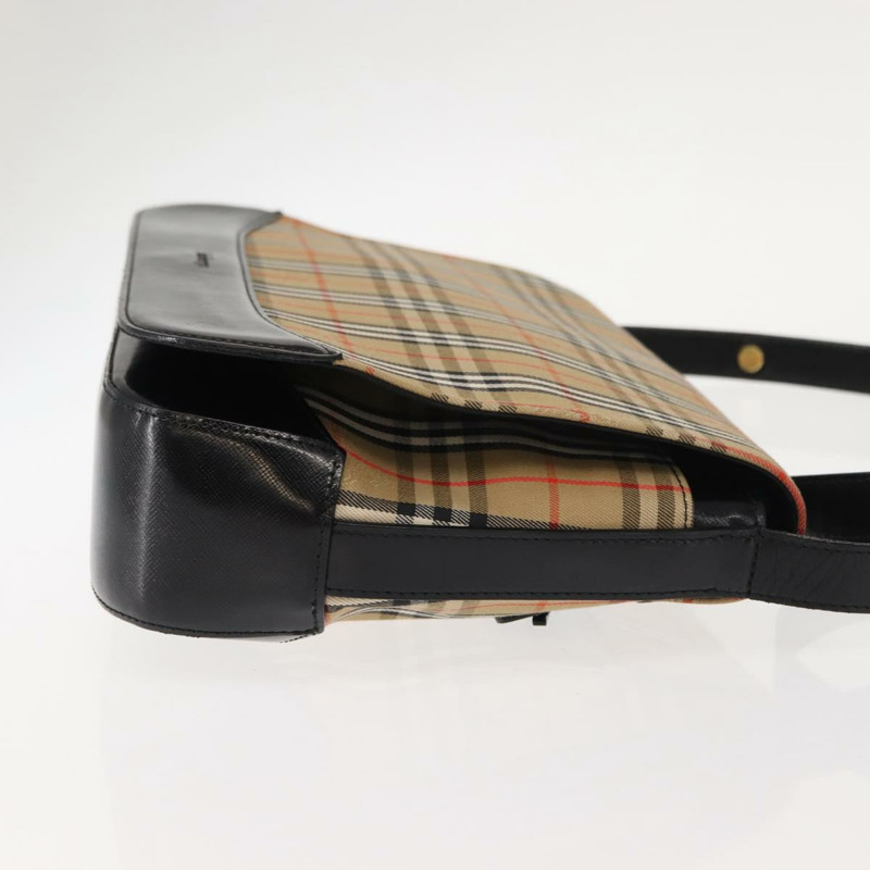 【日本直送】Burberrys Nova 格紋單肩包帆布皮革米色黑色金色正品 ep11549-2