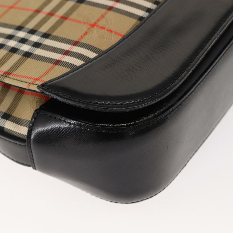 【日本直送】Burberrys Nova 格紋單肩包帆布皮革米色黑色金色正品 ep11549-8