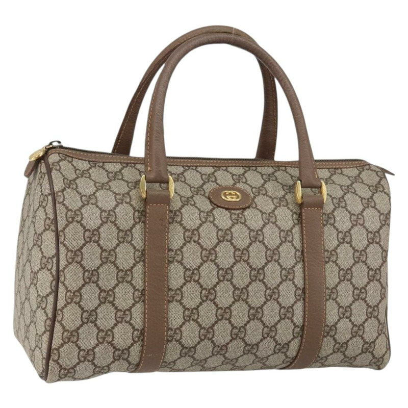 【日本直送】GUCCI GG Supreme 波士頓包 PVC 米色 金色 正品 ep11590-0