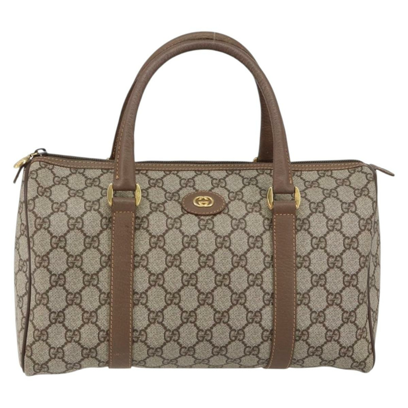 【日本直送】GUCCI GG Supreme 波士頓包 PVC 米色 金色 正品 ep11590-12