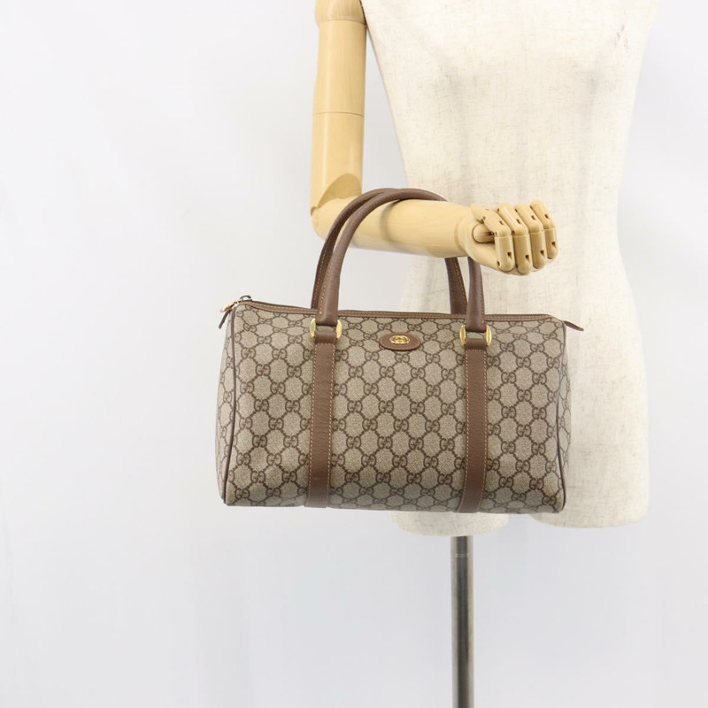 【日本直送】GUCCI GG Supreme 波士頓包 PVC 米色 金色 正品 ep11590-21