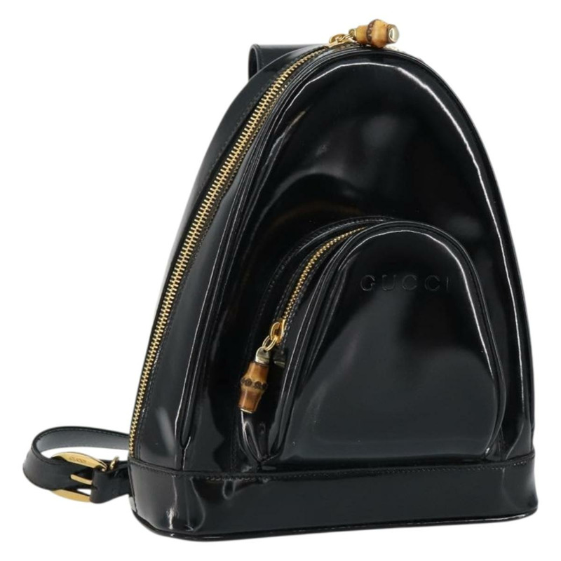 【日本直送】GUCCI 竹編斜背包 琺瑯黑金 007 2113 0127 正品 ep11592-0