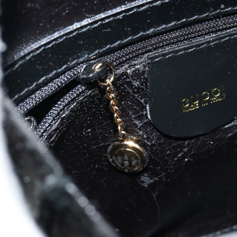【日本直送】GUCCI 竹編斜背包 琺瑯黑金 007 2113 0127 正品 ep11592-19