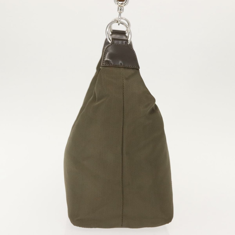 【日本直送】GUCCI 竹節手提包 尼龍 卡其色 銀色 000 2214 0531 正品 ep11599-2