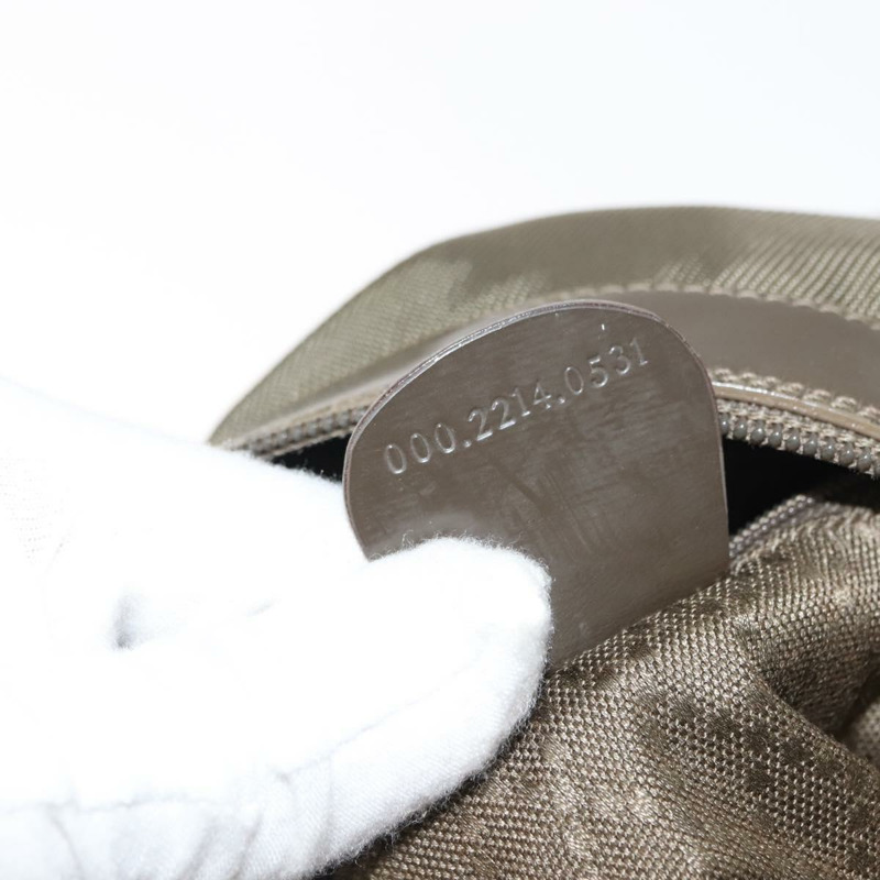 【日本直送】GUCCI 竹節手提包 尼龍 卡其色 銀色 000 2214 0531 正品 ep11599-11