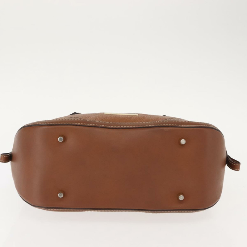 【日本直送】BURBERRY 手提包 皮革 棕色 金色 正品 ep11577-4